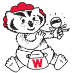 Baby bucky with rattle